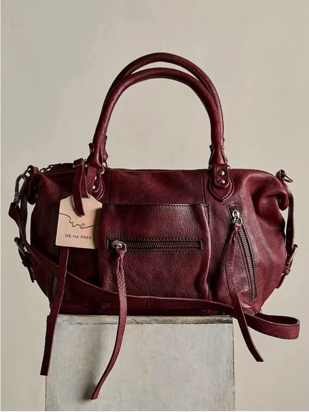 ❗️UPDATED❗️We The Free Baby Emerson Tote Bag Red Rock W/ Micro Emerson & Charm - Picture 2 of 11